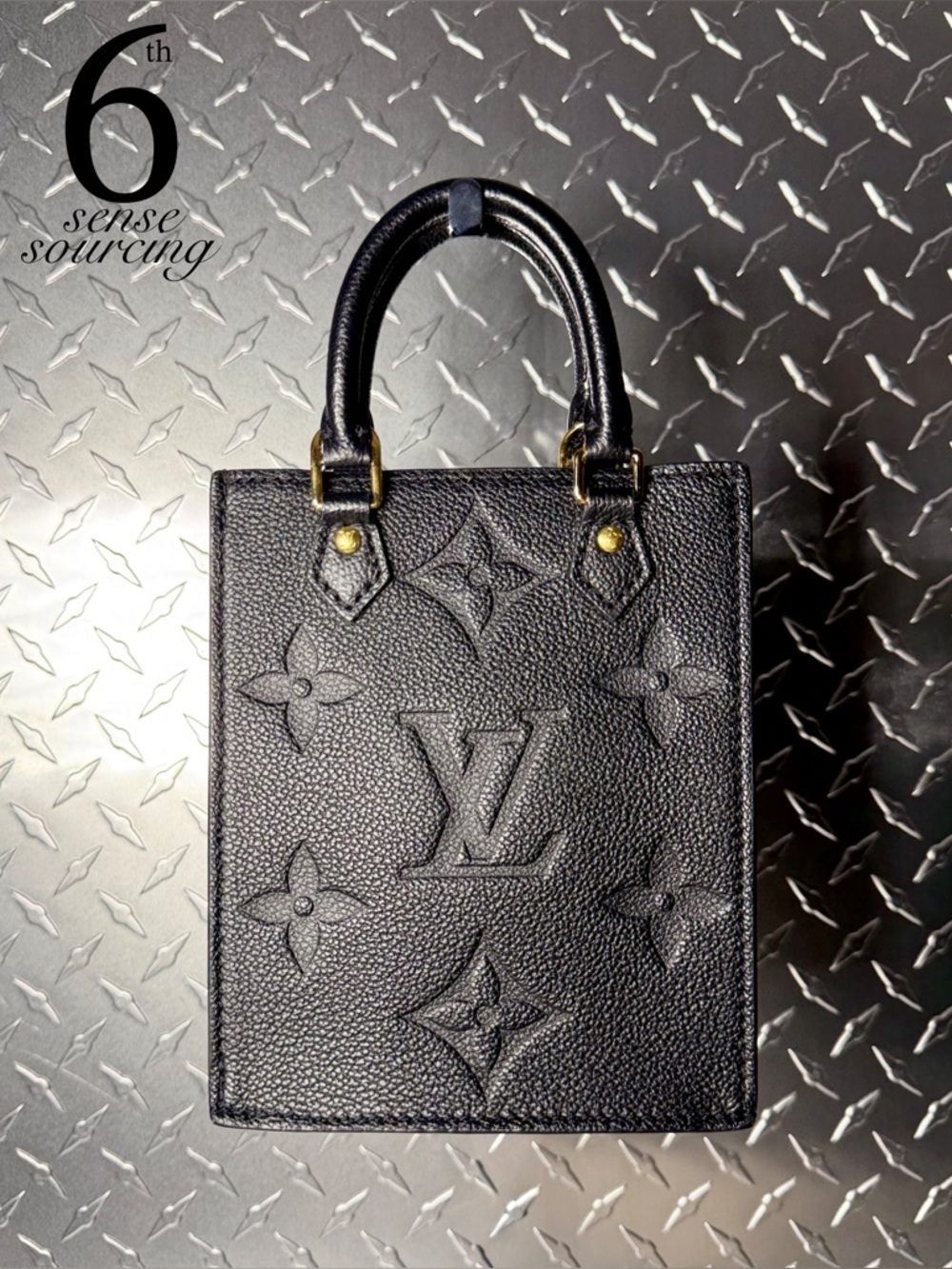 Louis Vuitton Giant Monogram Empreinte Petit Sac Plat in Black - Picture 1 of 11